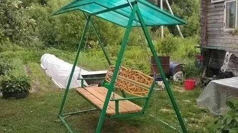 Качели из труб метал