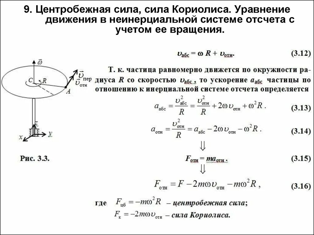 Инерции на угловое ускорение. Выведение формулы центробежной силы. Центробежная сила вывод формулы. Сила инерции Кориолиса формула. Центробежной силы инерции теоретическая механика.