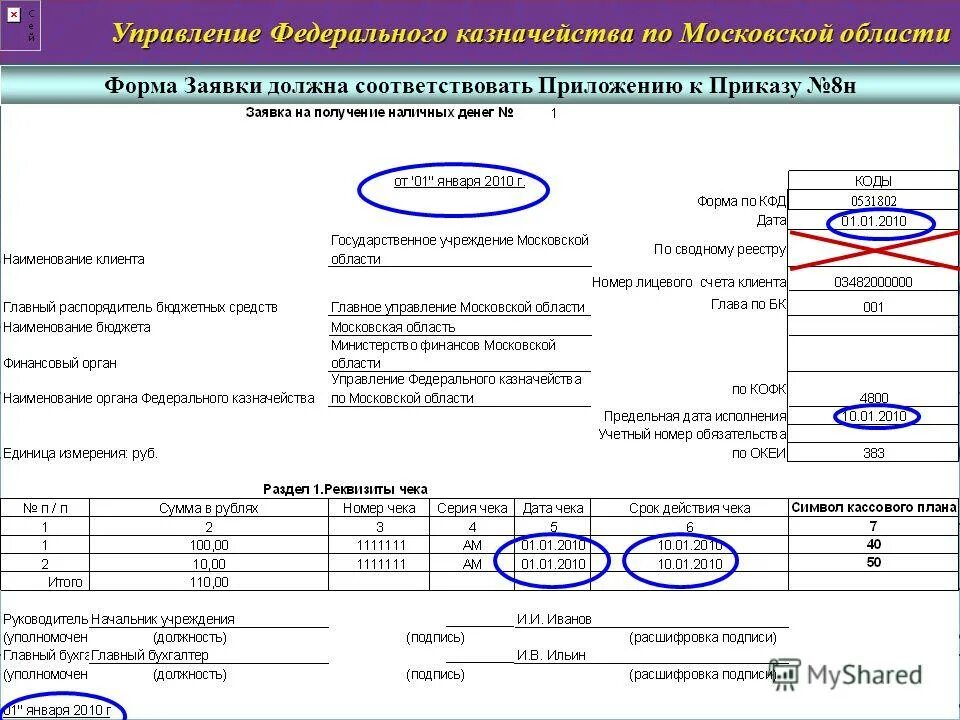 Приказ 21н федерального казначейства