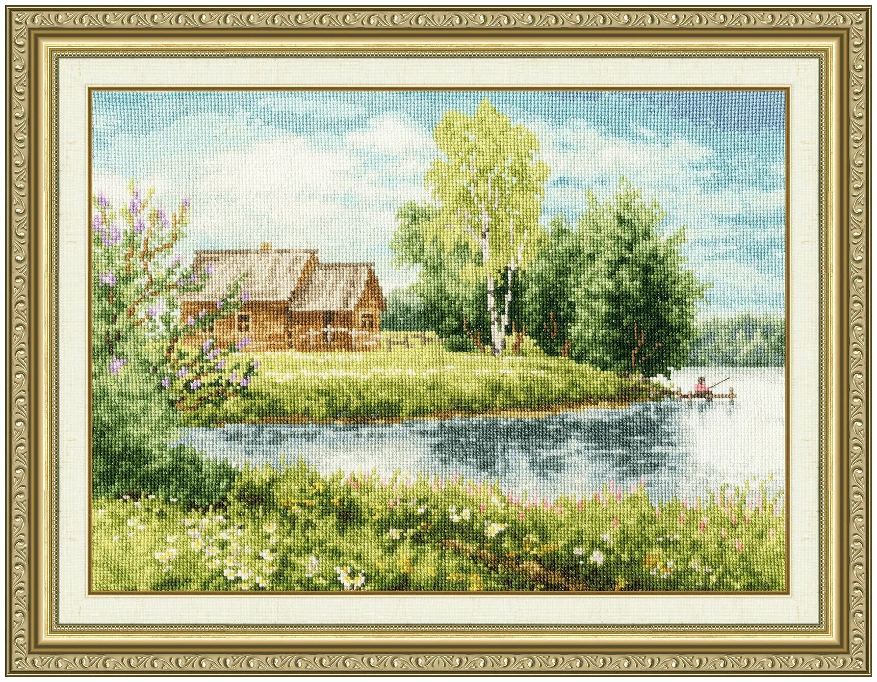 Vervaco pn-0174811 летний пейзаж гор. риолис водяная мельница. тихая улочка золотое руно. алиса пейзаж с мельницей 3-17. вышивка водяная мельница риолис.