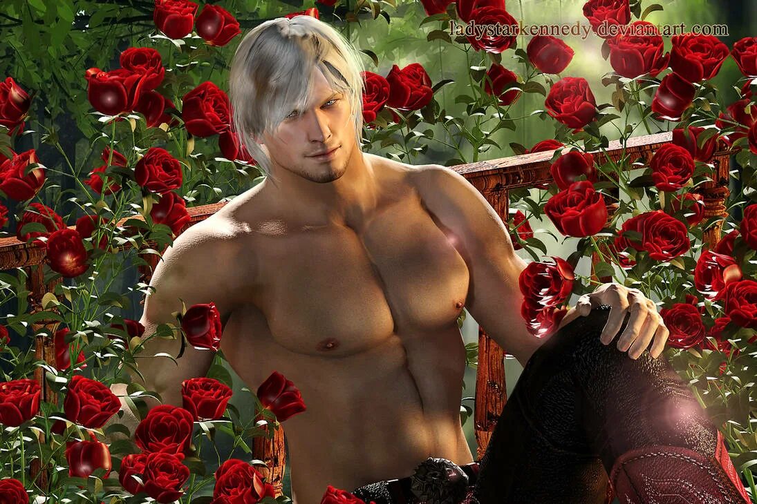 Данте Devil May Cry с розой. Данте DMC 4 С розой. Devil May Cry 4 Dante с розой.