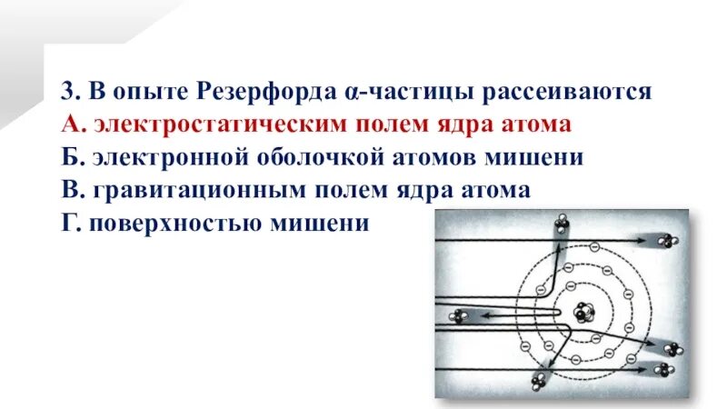 Тест опыт резерфорда 9 класс. Опыт Резерфорда. В опыте Резерфорда частицы рассеиваются. Опыты Резерфорда по исследованию структуры атома. В опыте Резерфорда а частицы рассеиваются поверхностью мишени.