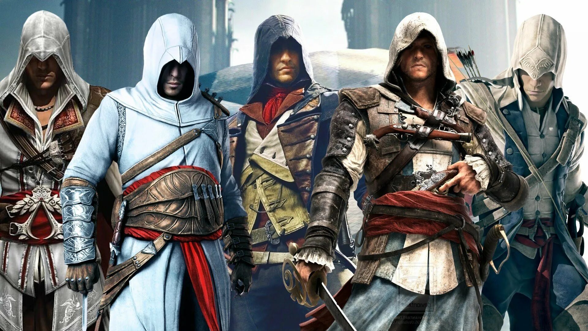 Ассасин Крид 5. Альтаир и Эцио. Assassins Creed Эцио Альтаир Коннор. Лучшие игры ассасин крид