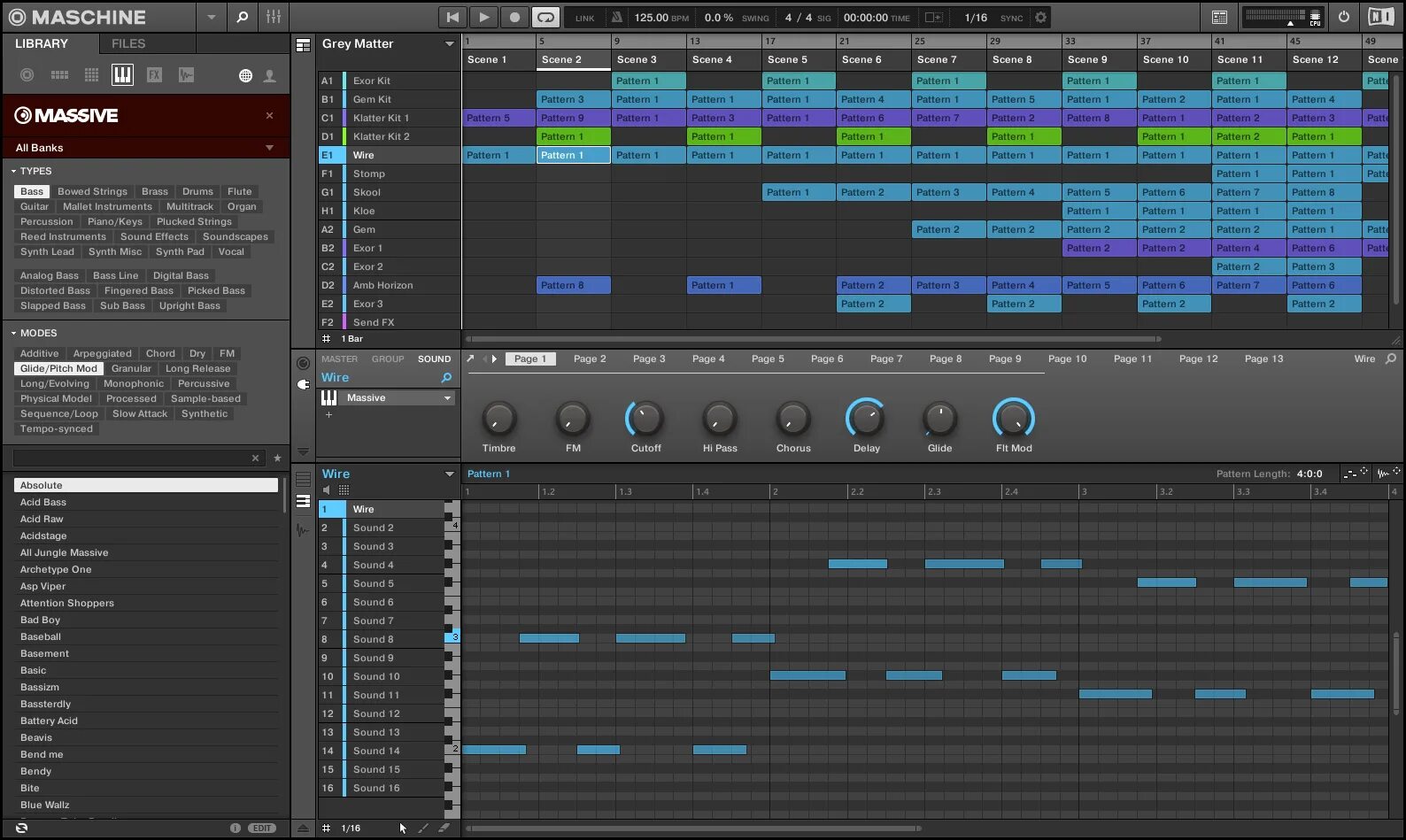 Bas кислота. Picked bass. bass patterns. darmoshark m3 software. sound pattern.