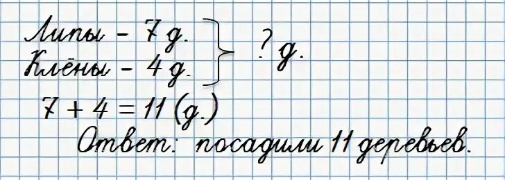 Задание 1 класса по краткой записи