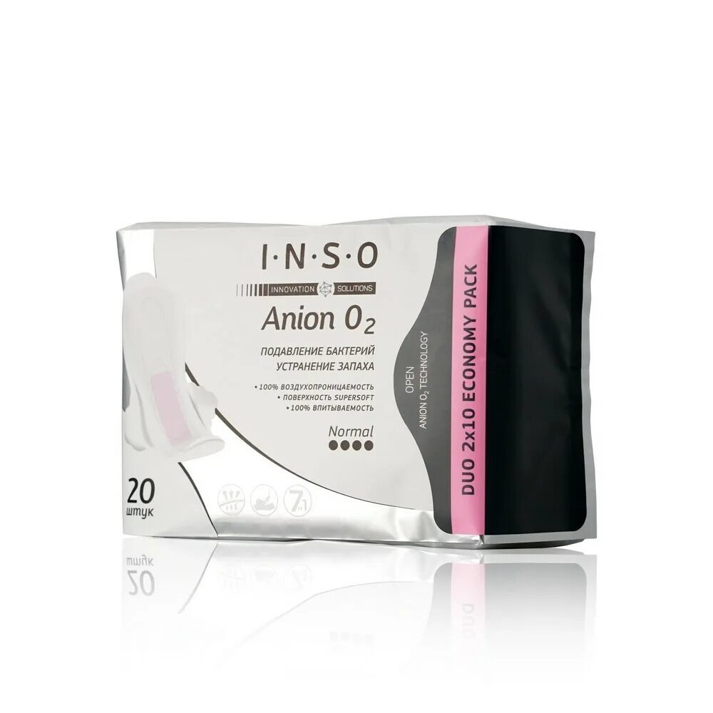 Inso anion o2. Inso прокладки ежедневные anion o2. прокладки inso anion o2 нормал 10шт. прокладки с ионами серебра. корейские прокладки анион.