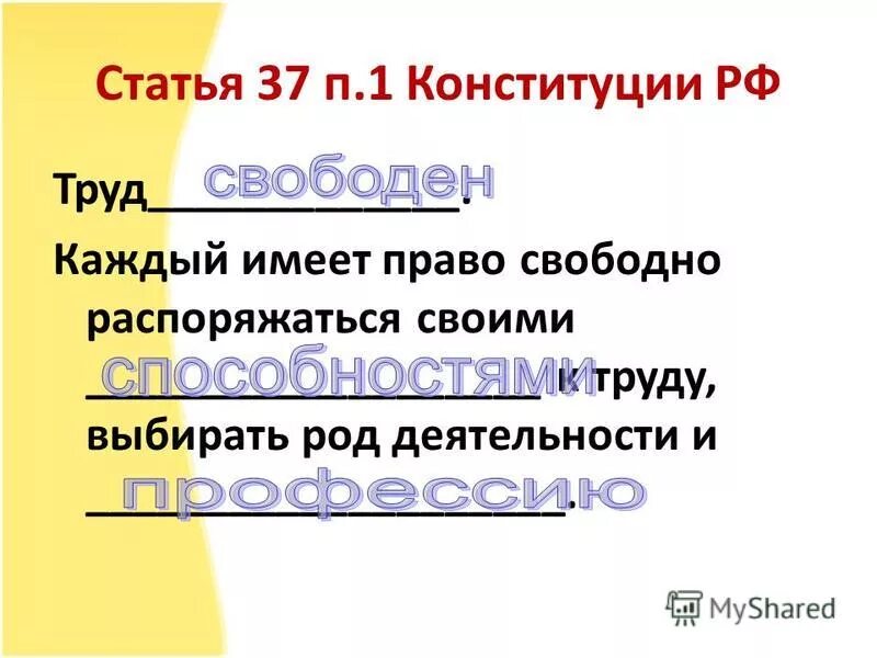 каждый собственник факторов производства свободно распоряжается ими