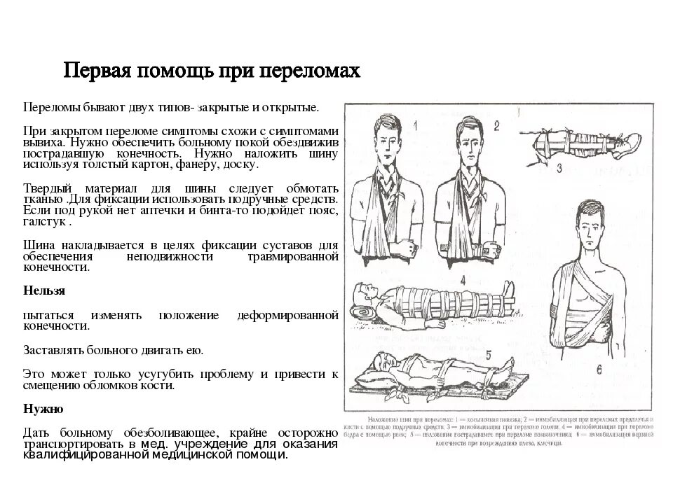 Как оказать первую медицинскую помощь при переломе. Методы оказания первой помощи при переломах конечностей. Алгоритм оказания первой при переломах. Алгоритм оказания ПМП при закрытом переломе. Алгоритм оказания неотложной помощи при закрытом переломе.