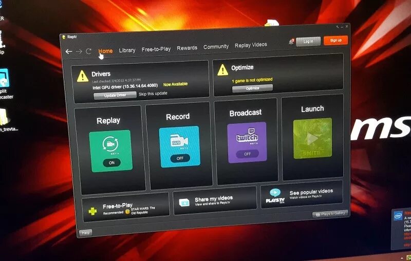 Game optimizer. Raptr что это за программа. rapture 3d game что это. rapture 3d что это за программа. amd игра.
