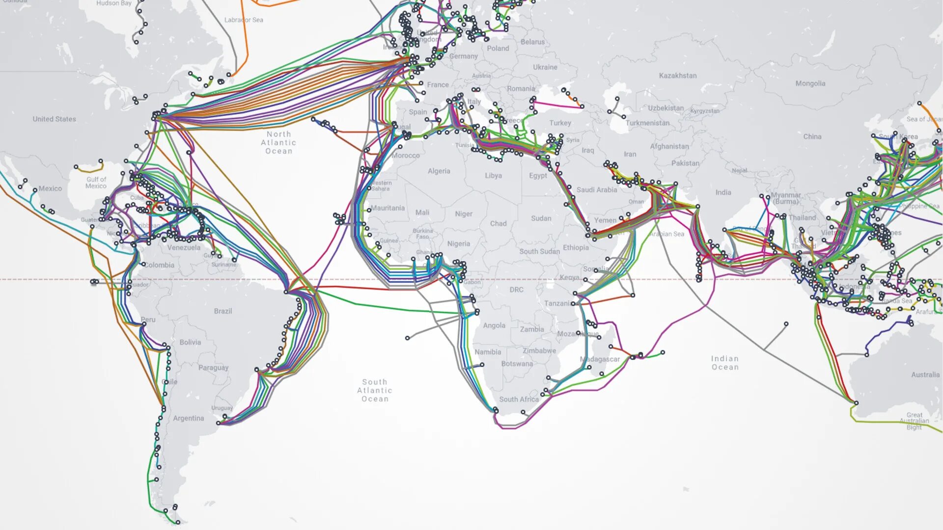 Подводных кабелей интернета. Карта интернет кабелей в мире. Карта подводных кабелей интернета в мире. Магистральная линия связи
