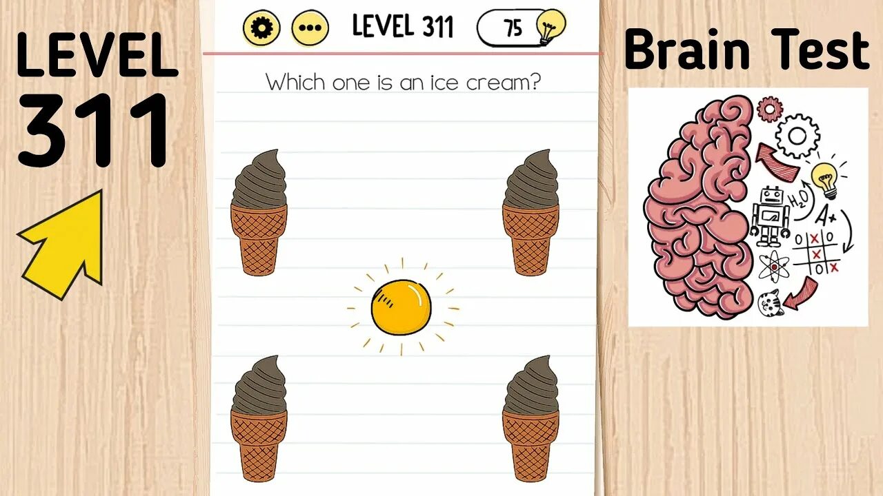 Brain Test 311. 311 Уровень BRAINTEST. Сделать мороженое Brain. Головоломка уровень 311.