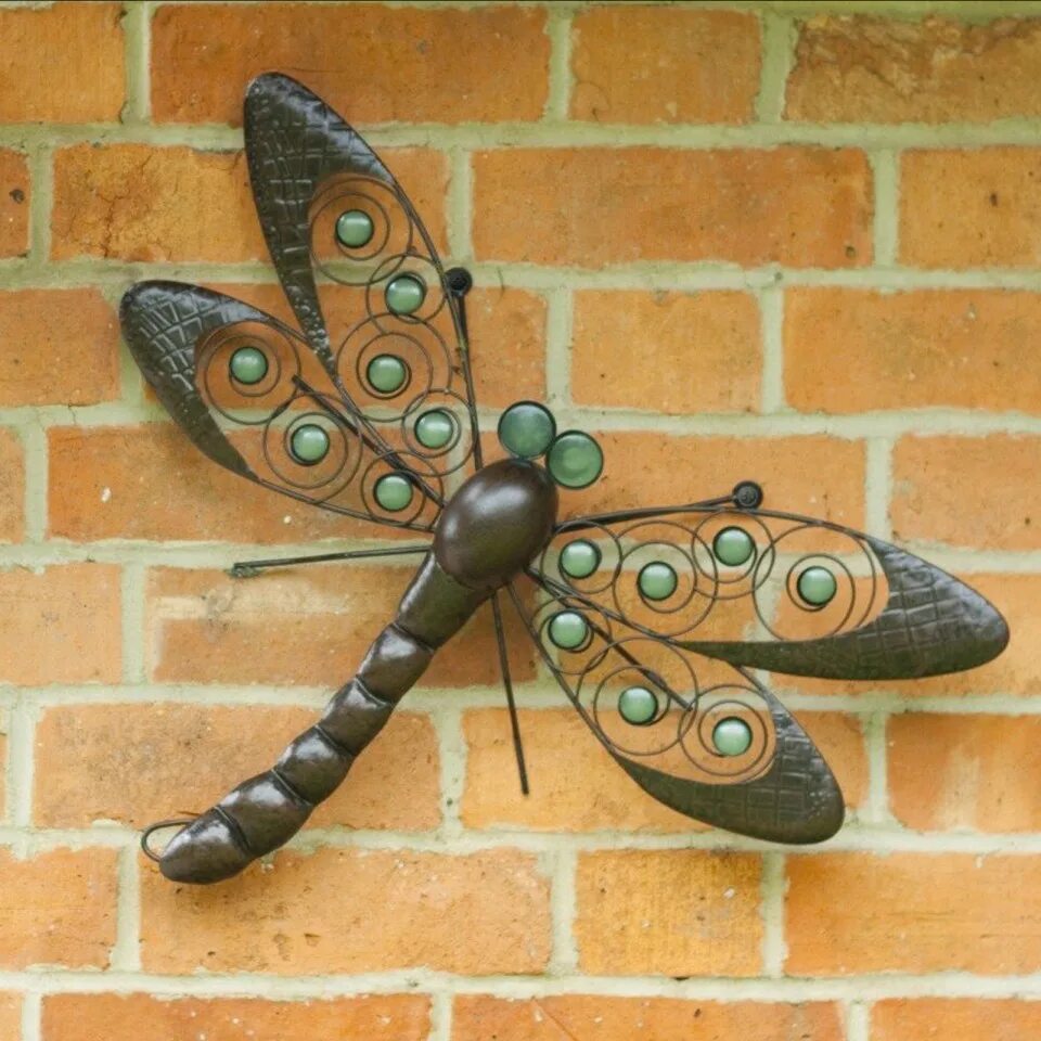 Украшение настенное Dragonfly. Стрекоза декоративная. Панно Стрекоза. Насекомые из подручных материалов.