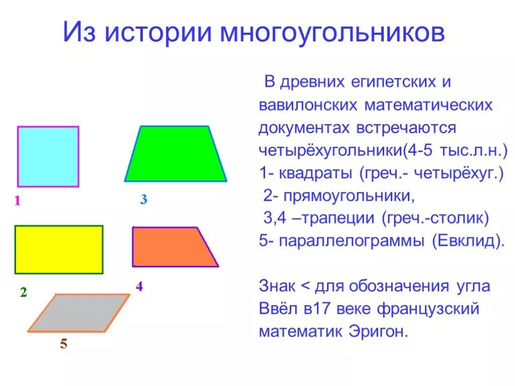 Математика 5 многоугольники четырехугольник прямоугольник квадрат