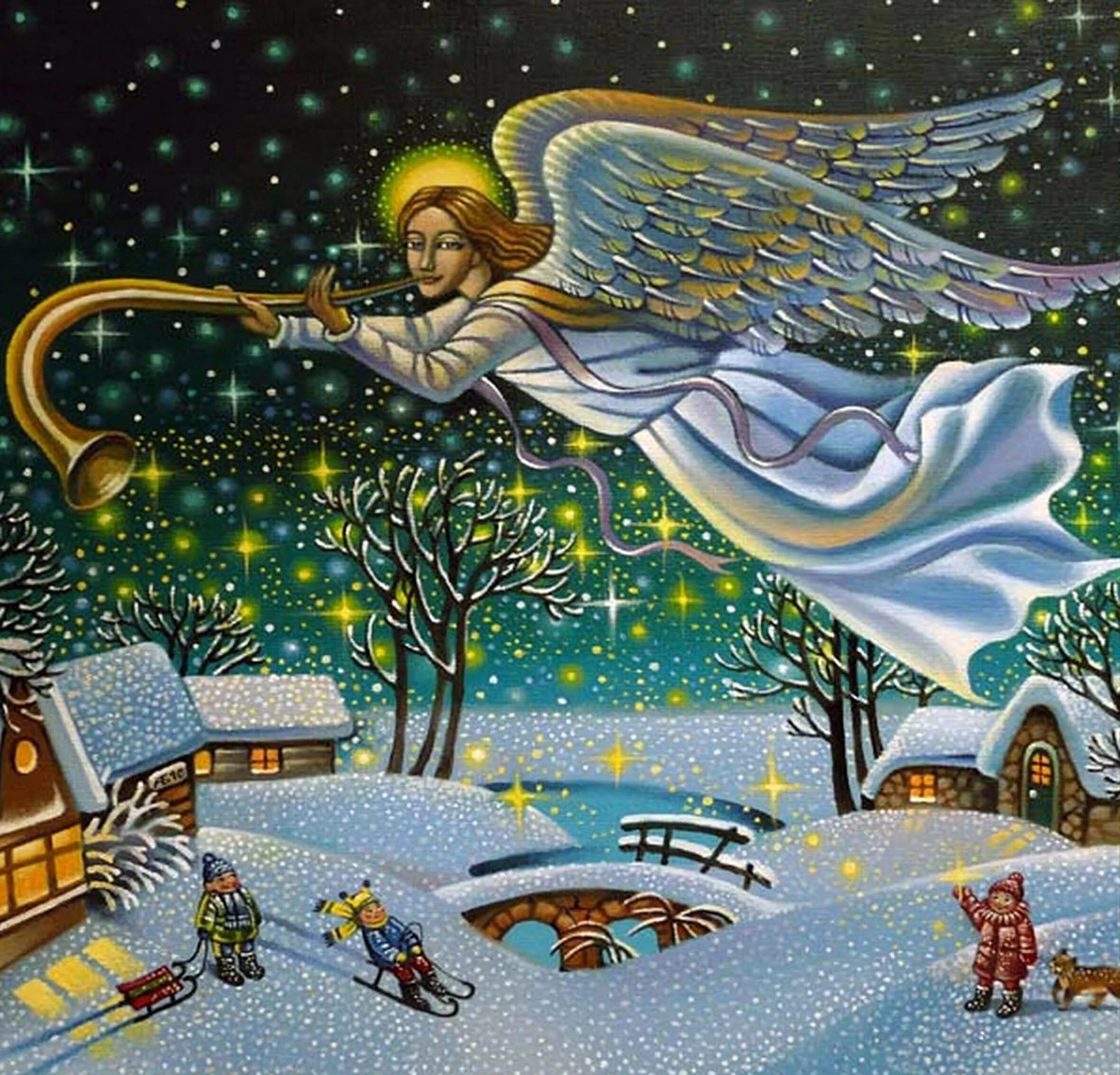 чудеса про рождество. новогодние мечты. дона гельсингер ангелы. новогоднее чудо. хейзел линкольн рождество домики.