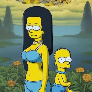 March from the Simpsons in a swimsuit with a big bust and Lisa is grown up ...