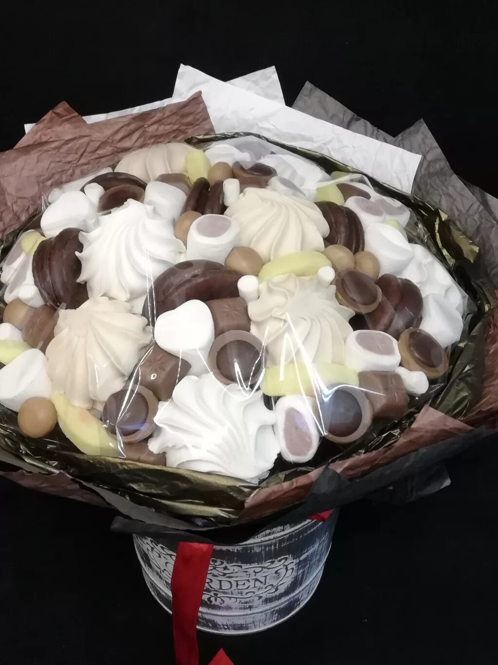 Мужской букет из зефира