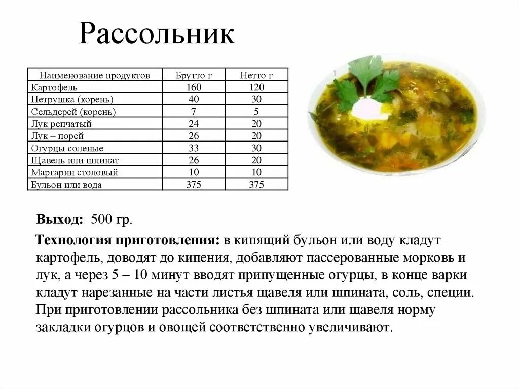 Технологическая карта суп рассольник для столовой. Технологическая карта суп рассольник. Супы технологические карты на 1 порцию. Рассольник Ленинградский технологическая карта. Технологические карты супов для доу