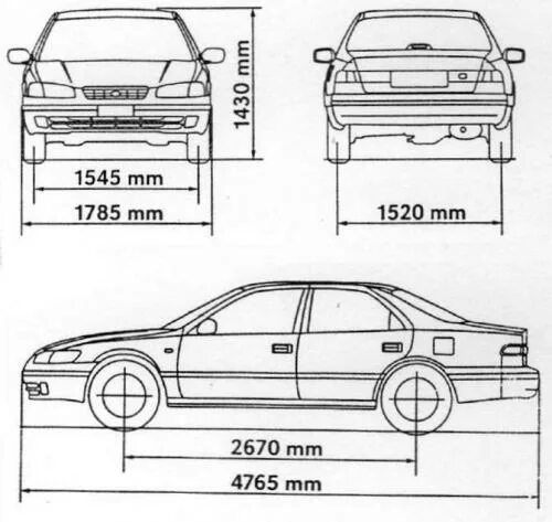 Размеры тойота спринтер. Toyota Camry 2000 габариты автомобиля. Габариты Тойота Камри Грация. Toyota Camry Gracia 1997 чертеж. Toyota Vista 30 чертеж.