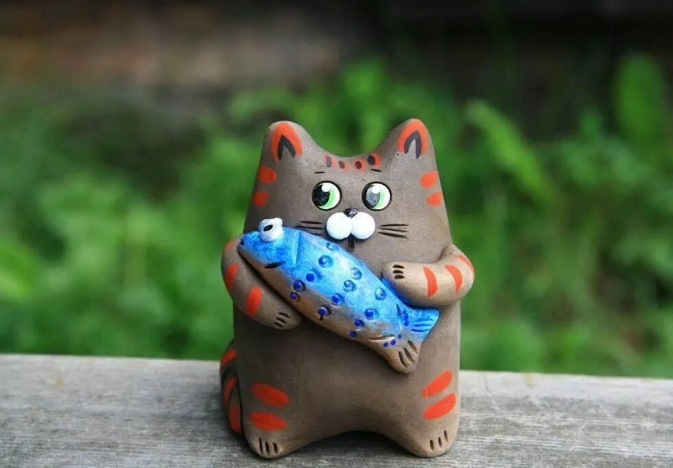 Как сделать игрушку из глины. Кот из глины. керамические игрушки. лепка из глины кот. авторская глиняная игрушка.