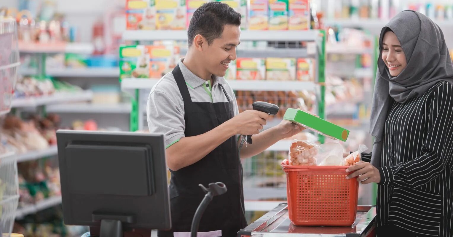 The shopkeeper code. Cashier scanning products. shopkeeper yang. the shopkeepers. me showing the shopkeeper my 100% discount coupon.