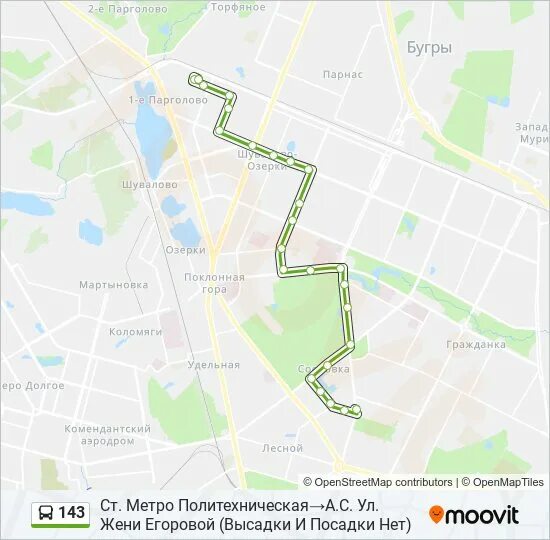 Политехническая метро СПБ карта. Маршрут 143 автобуса. Политех метро карта. Ул жени Егоровой на карте СПБ.