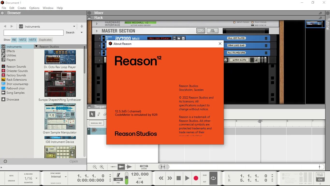 Reason 12. Reason программа. Reason Studios - reason 12 v12.5.3 x64. Reason Studios reason 12.2.8.