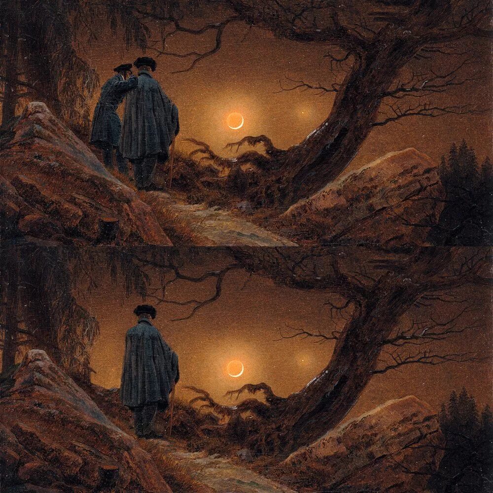 Луну созерцать. Художник каспар давид фридрих двое созерцающие луну. Давид фридрих«двое, созерцающие луну». Мужчина и женщина созерцающие луну каспар давид фридрих. Каспар давид фридрих картины.