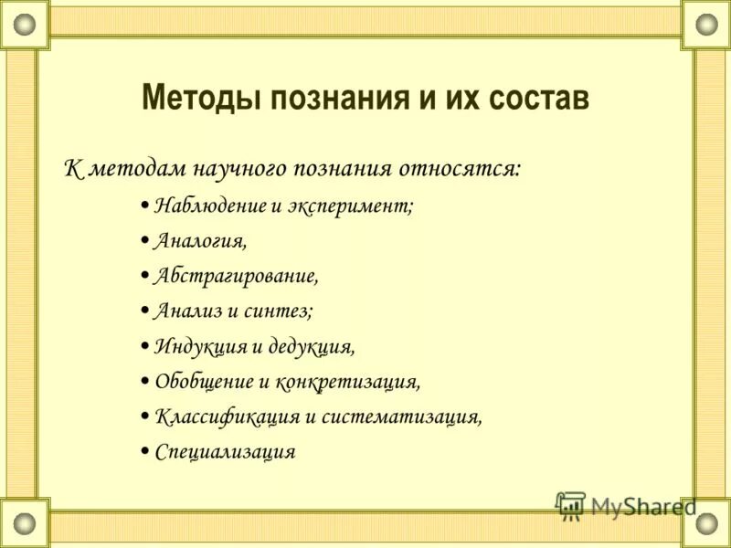 методы познания аналогия