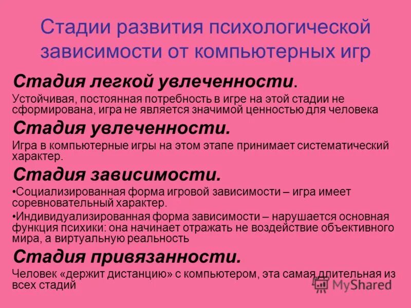 Виды психологической зависимости человека