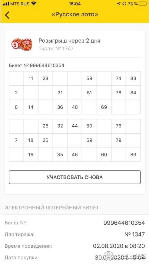 На какое число сейчас продают билеты. Билет русское лото числа. Русское лото билеты с выигрыша. Электронный билет русское лото что это такое. Выигрышный лотерейный билет русское лото.
