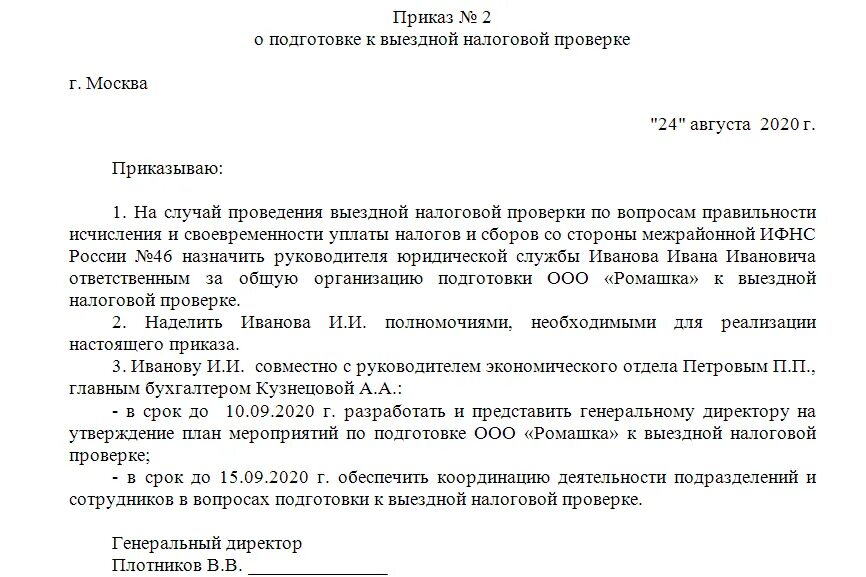 Распоряжение качества работ. Приказ образец. Приказ о назначении проверки. Приказ о назначении ответственного при проверке. Приказ о проведении налоговой проверки.