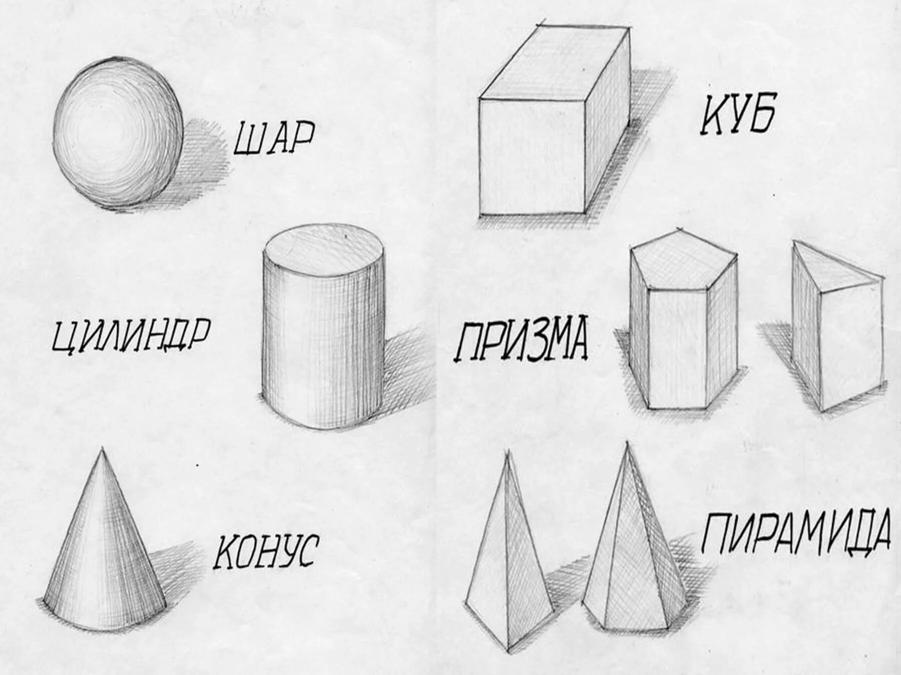 Формы куб шар цилиндр. Рисование геометрических тел (Призма, пирамида, куб).. Изо освещение свет и тень. Освещение свет и тень изо 6 класс. Объемные фигуры карандашом.