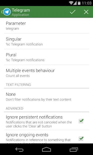 Message app notification. Telegram notifications.