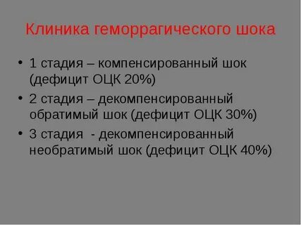 Мкб шок