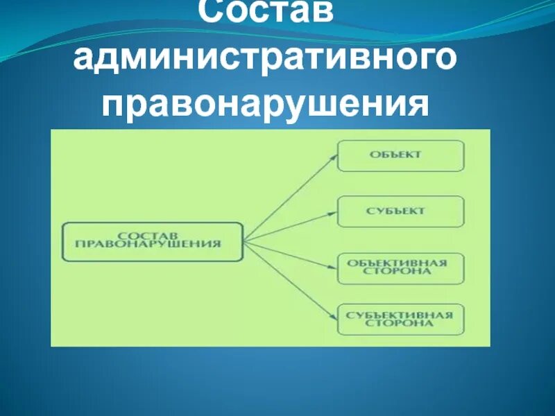 Состав административного правонарушения. Состав административного правонарушения схема. Элементы состава административного правонарушения. Структура состава адм правонарушения.