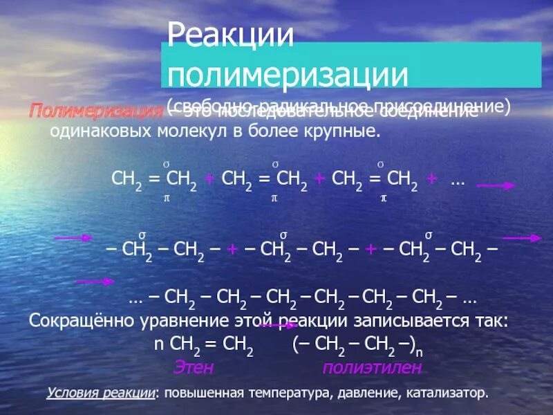 Реакции 1 4 полимеризации. Реакция полимеризации. реакции полимеров. условия реакции полимеризации. реакция полимеризации алкенов.