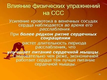 Влияние физической культуры на сердечно сосудистую систему