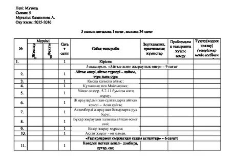 Ктп классных часов 6 класс
