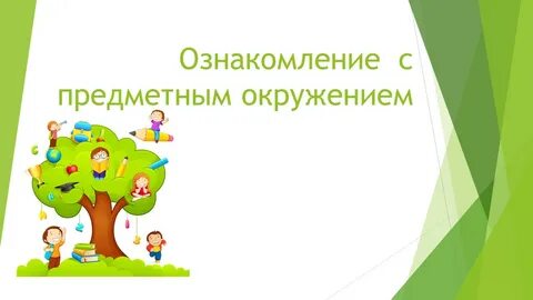 Ознакомление с предметным миром