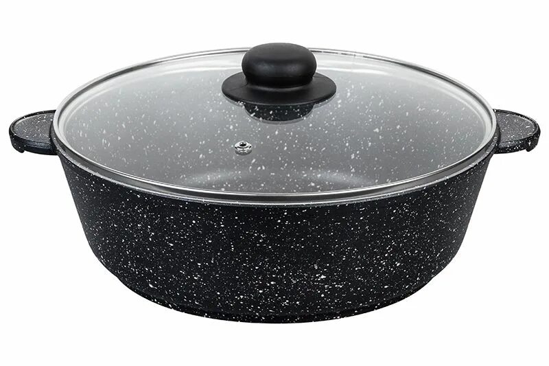 Жаровні. Жаровня биол 1734. Жаровня ф 24 см гранит мечта с крышкой ,3,0 л (3) арт. Жаровні. Жаровні.