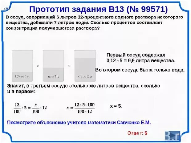 3 от 12 в процентах