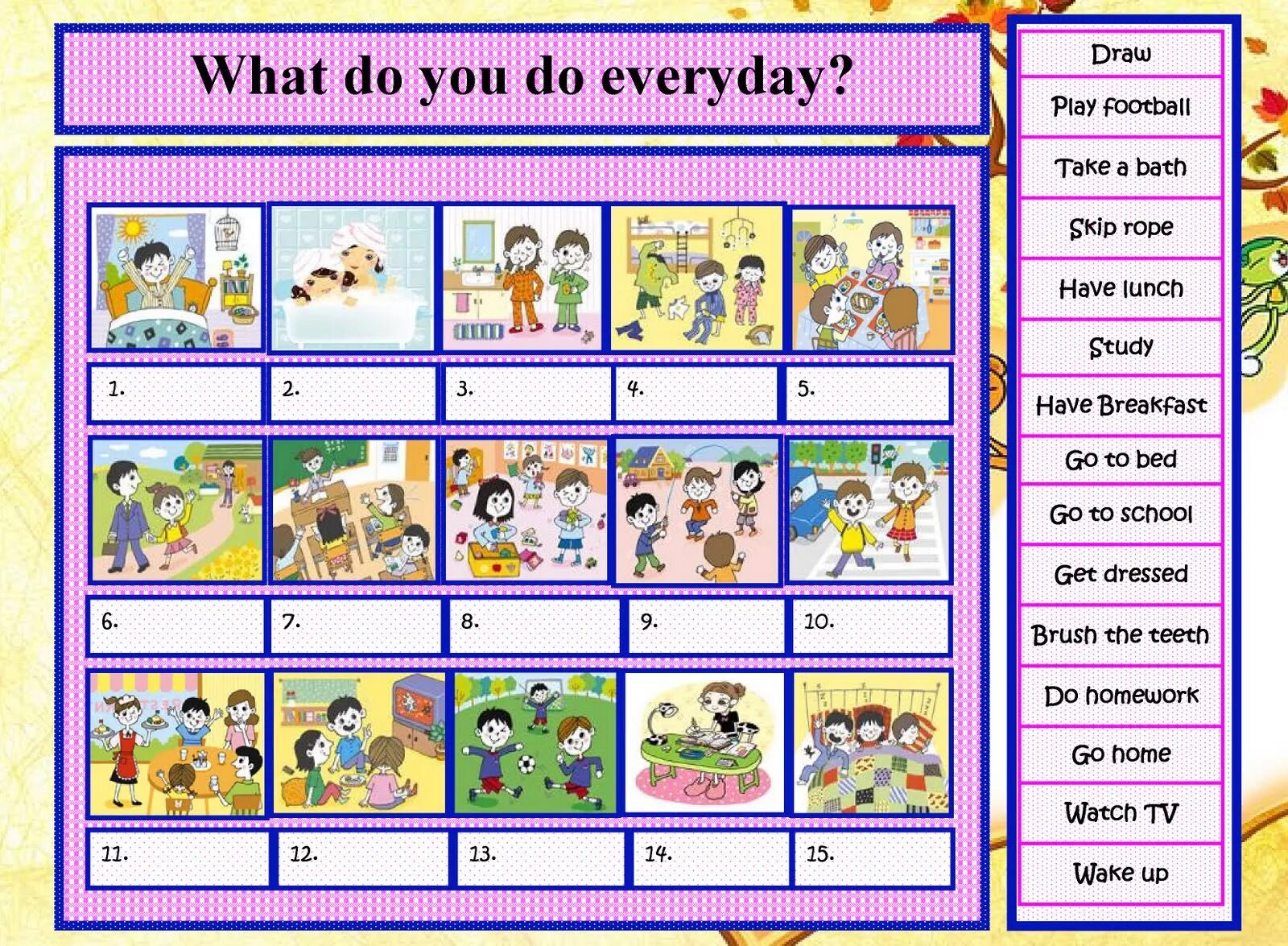What you usually do in the evening. What do you do everyday. What do you do every Day for Kids. What do you do every Day Worksheets. Упражнения what do you do every Day.