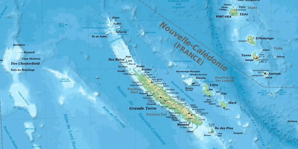 Остров новая Каледония на карте. Новая коледонияна карте.