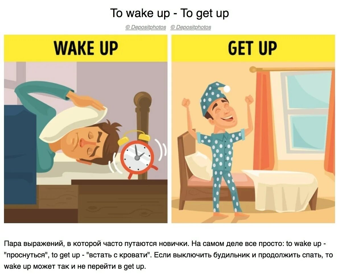 Wake up get up разница. Я проснулся на английском. Просыпаться на английском. Get up got up.