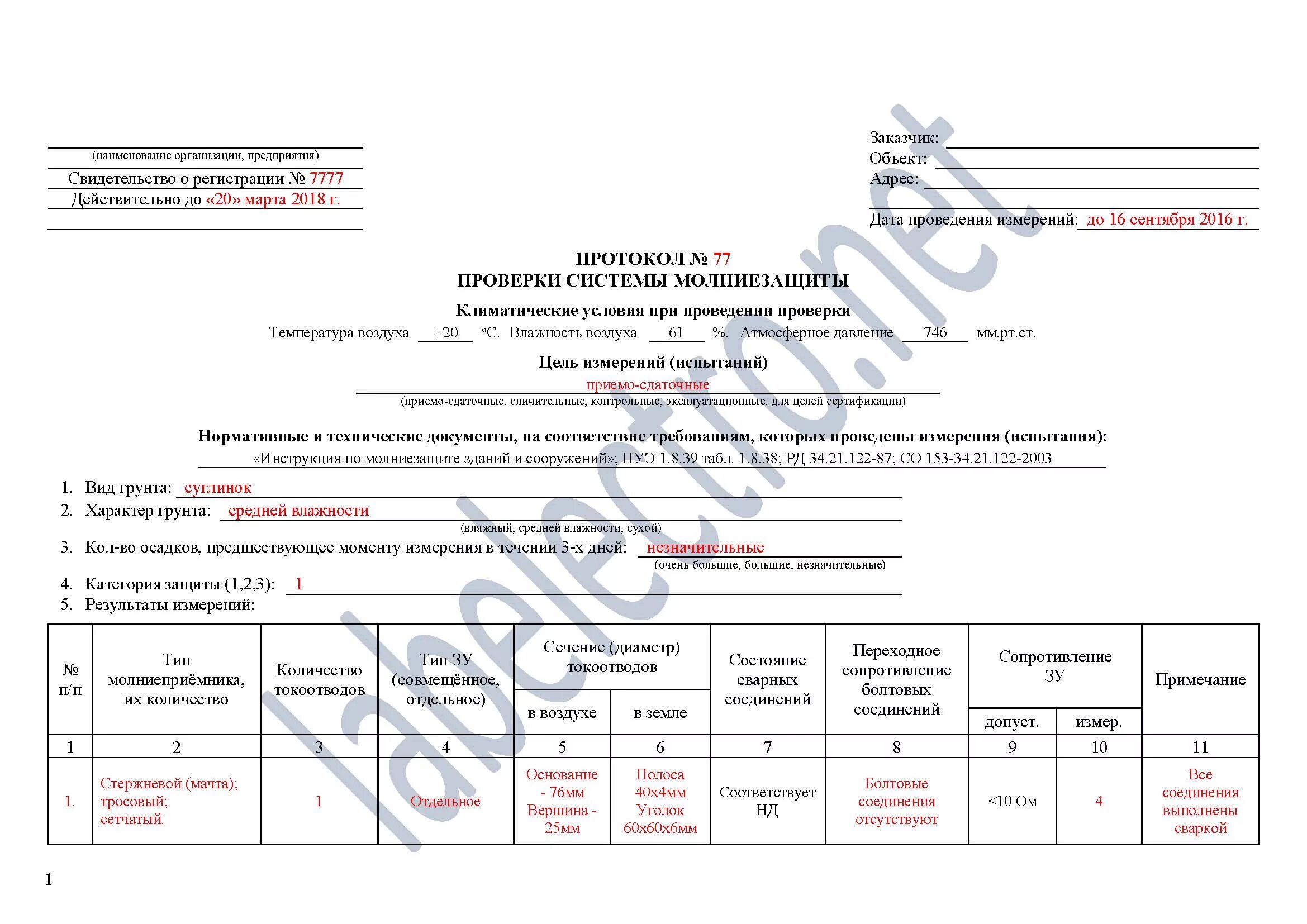 Протокол измерения сопротивления контура молниезащиты форма. Протокол проверки системы молниезащиты пример. Протокол испытания заземления молниезащиты здания и сооружения. Протокол испытания молниезащиты.