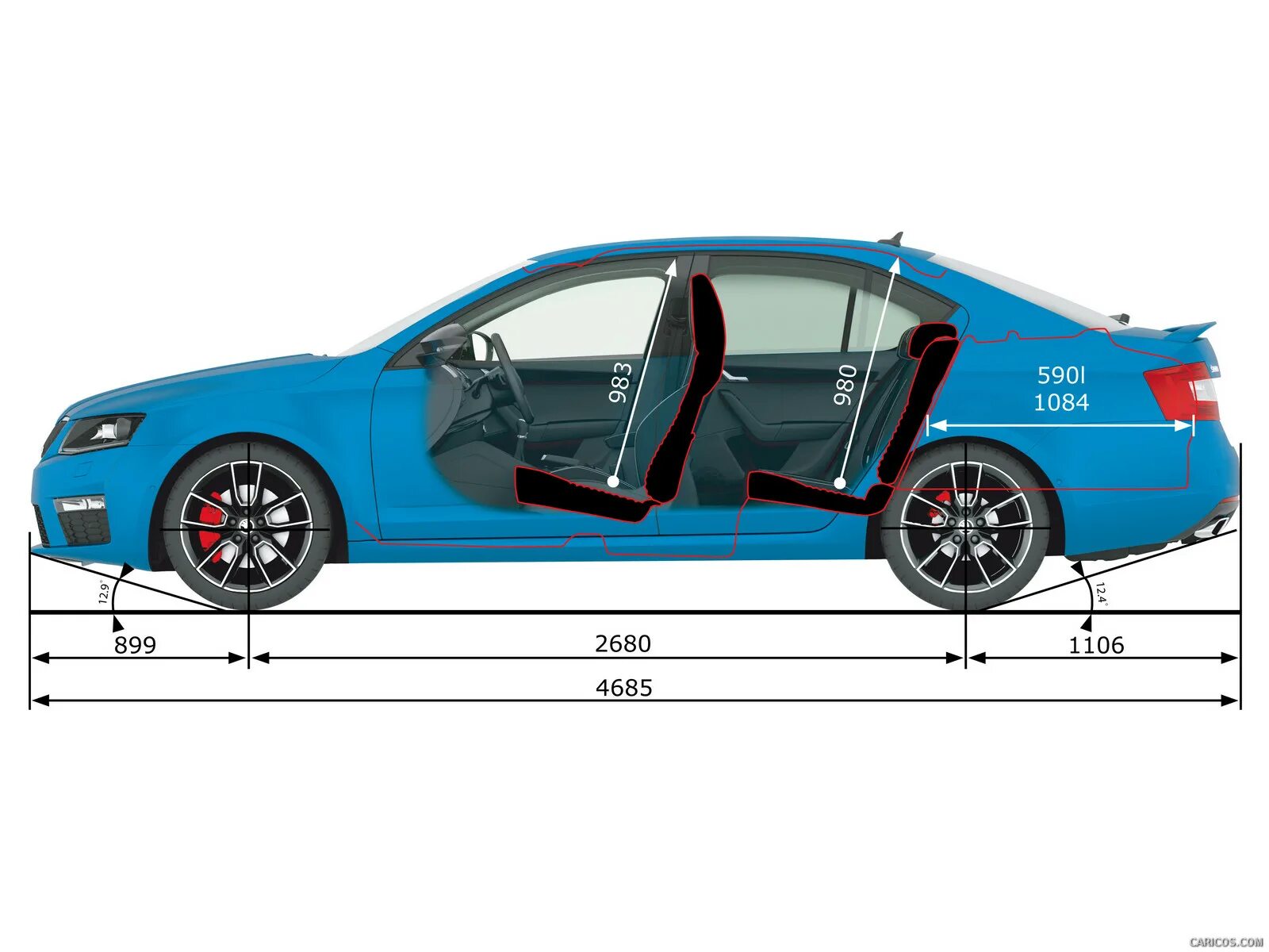 Skoda octavia габаритные размеры. Дорожный просвет Octavia a7. Skoda Octavia a7 дорожный просвет.