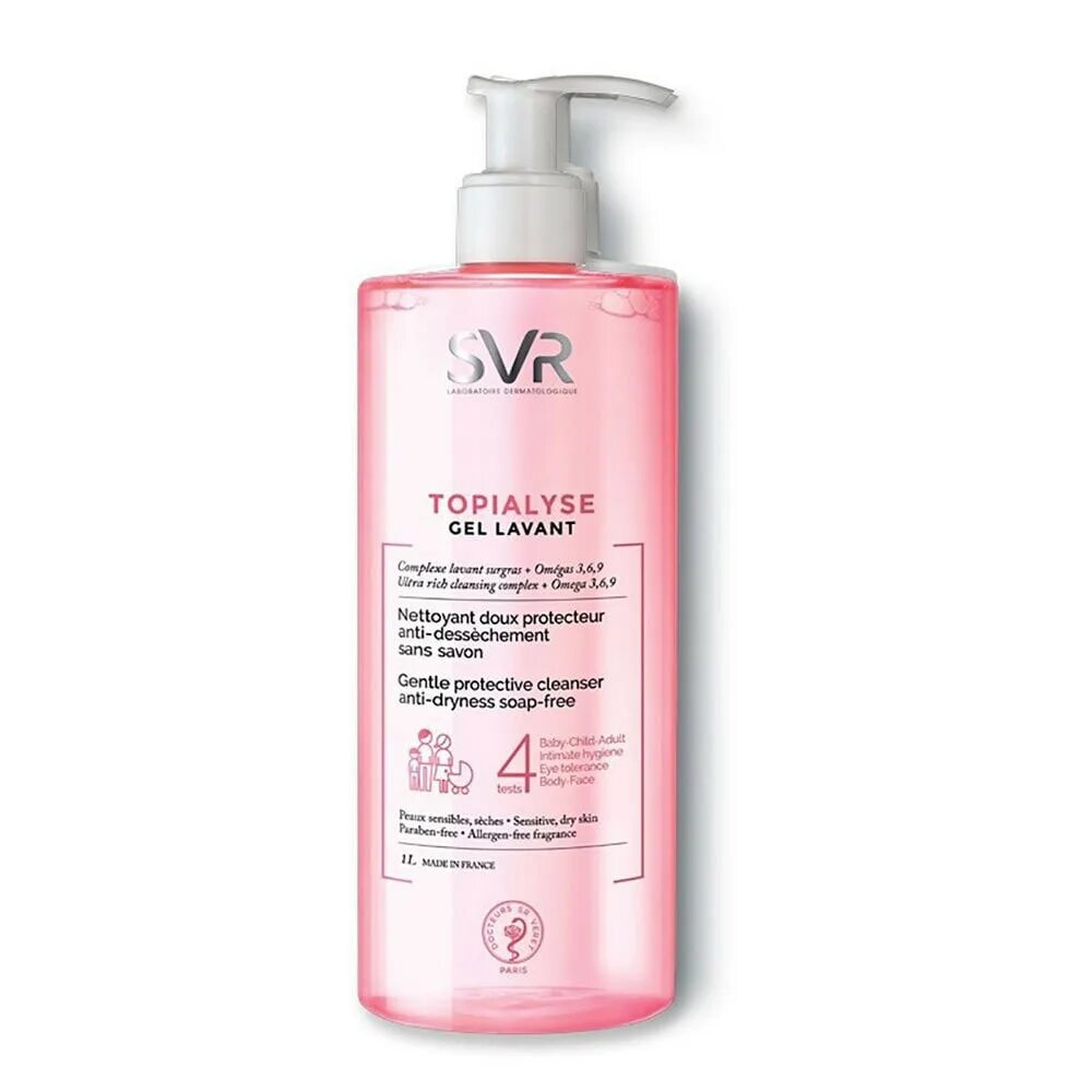 Svr gel. SVR Topialyse гель для умывания. SVR гель для умывания 400 мл. Топиализ очищающий гель 400 мл. SVR Topialyse крем питательный 400 мл.