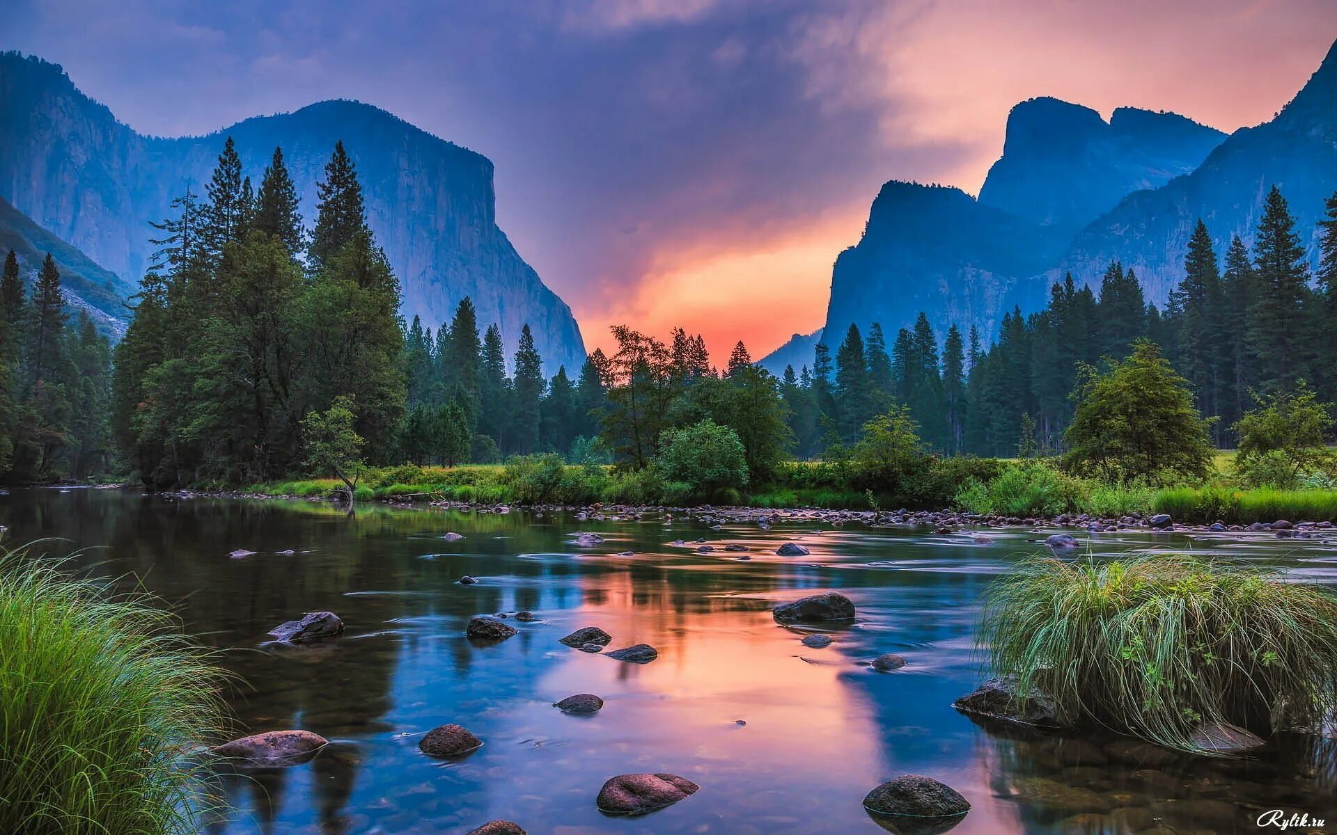 Национальный парк Йосемити Калифорния США. Красивый пейзаж. Красота природы. Красивые пейзажи природы.