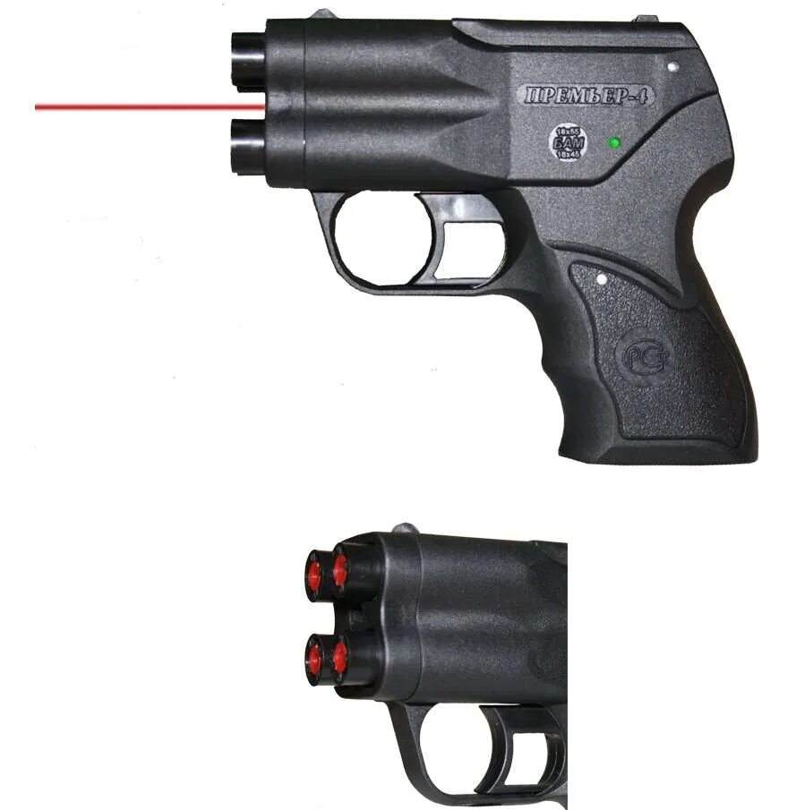 Оружие для самообороны без разрешения в россии. Премьер 4 с ЛЦУ. Устройство самозащиты аэрозольное "премьер" под БАМ 18х55.