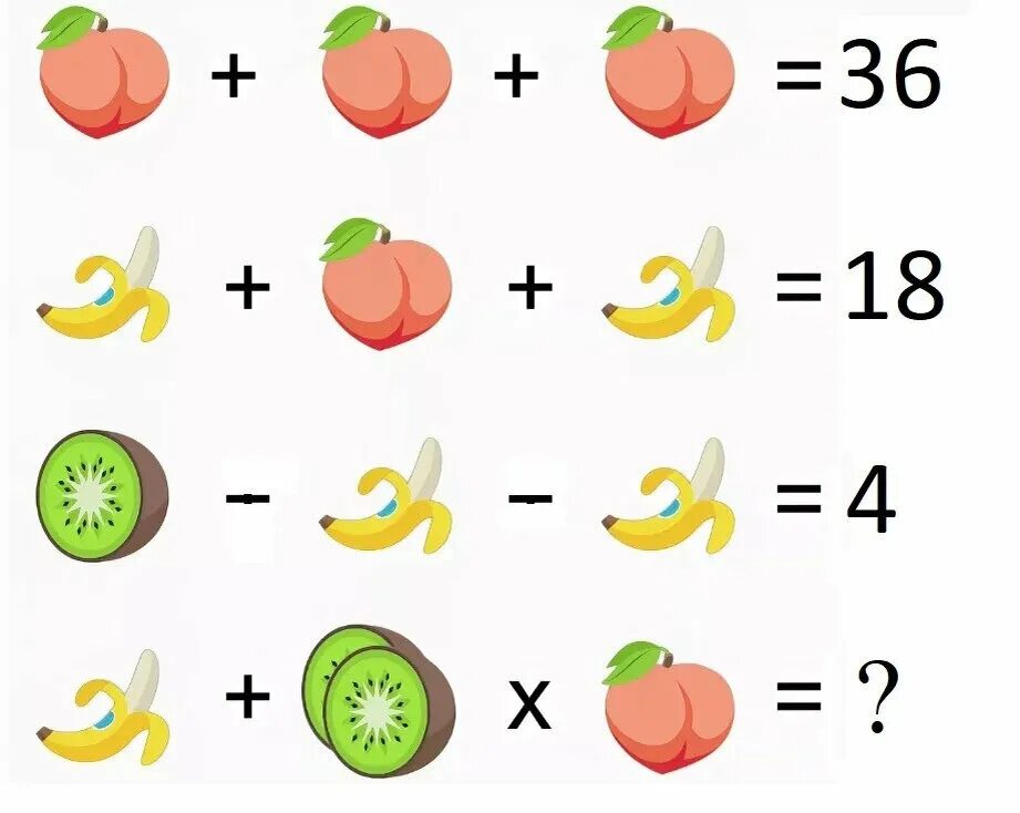 Посчитай 6 плюс. Логическая задача с фруктами. Математические задачки в картинках. Математические головоломки. Задачки с картинками вместо цифр.